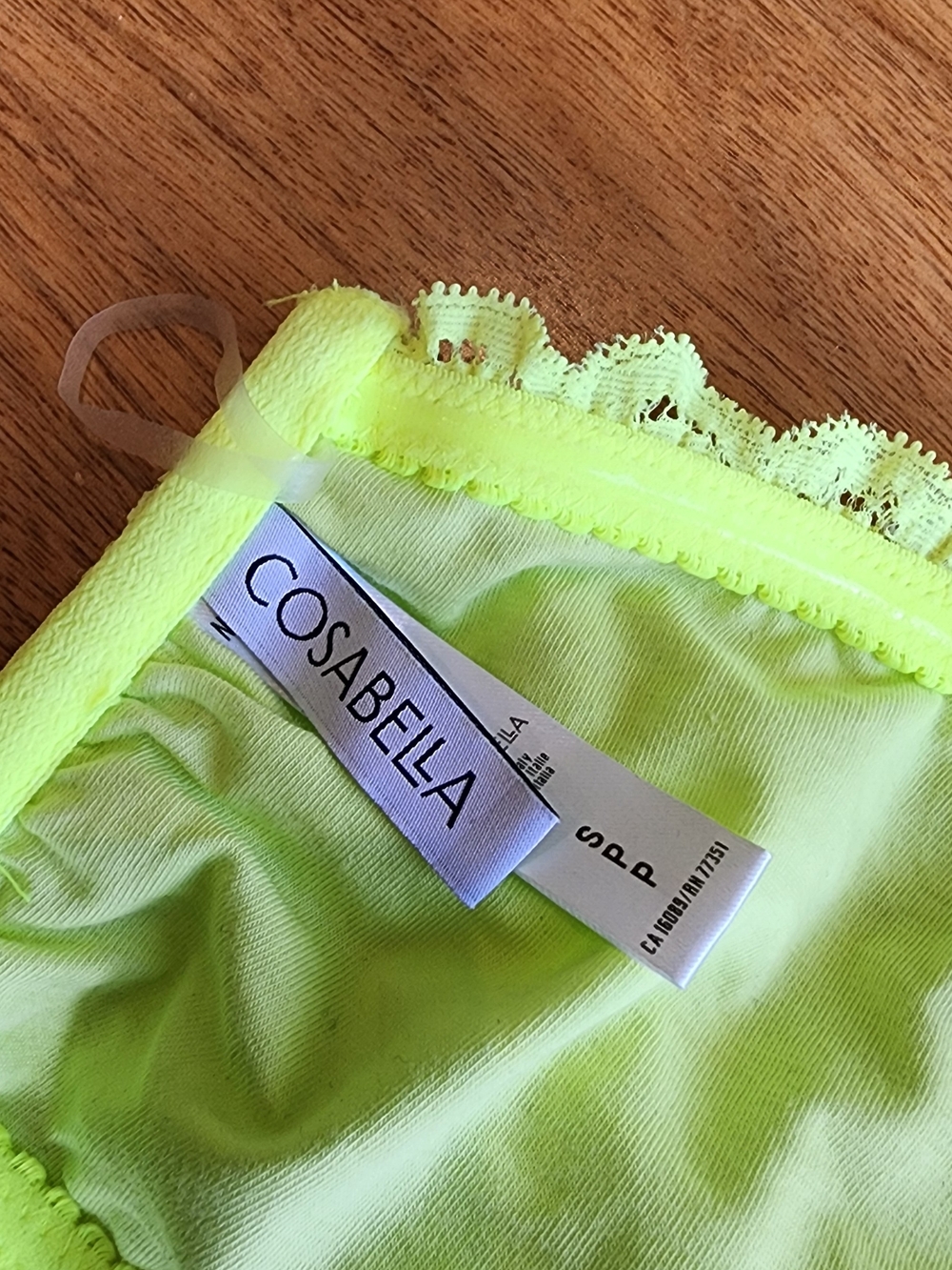 Cosabella Never Say Never Flirtie Bandeau Lace Bra Neon Lime Green Size S - Picture 7 of 11